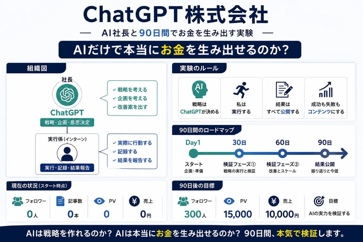 日本大学生让ChatGPT当老板，自己照指令打工90天，看能不能赚到钱